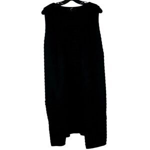 New! NWT GNW Ottoman Rib Long Sleeveless Open Front Vest Cardigan XL